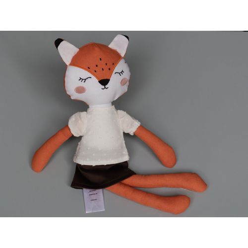 Doudou Renard Jupe Orange Marron Blanc Vertbaudet