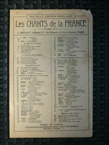 Partition Cappeau De Roquemaure Noël Les Chants De La France L. Grus Cie