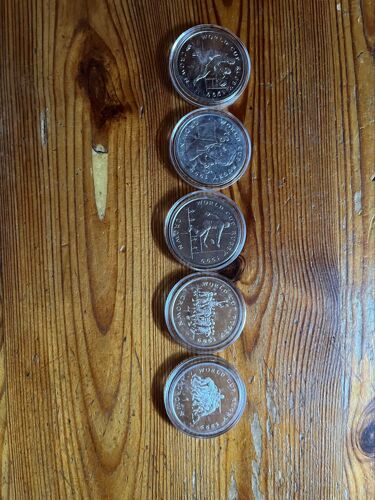 Lot 5 Pièces De Rugby - Île De Man - 1999