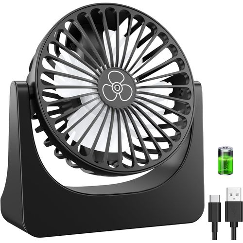 SHILIU-Mini Ventilateur, Ventilateur USB, Petit Ventilateur de Bureau Avec 3 Vitesses, Rechargeable Ventilateur USB Portatif pour B[