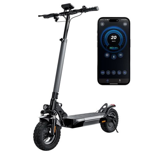 Trottinette Électrique Iscooter W9, Moteur 1000w, Batterie 48v 14ah, Pneus 10 Pouces, Vitesse Maximale 45km/H, Autonomie 45km, Freins À Disque Avant Et Arrière, Double Absorption Des Chocs, Écran Lcd