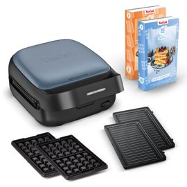 TEFAL SW8674F0 Snack Collection Aqua, Appareil à gaufre et croque-monsieur, 20 j