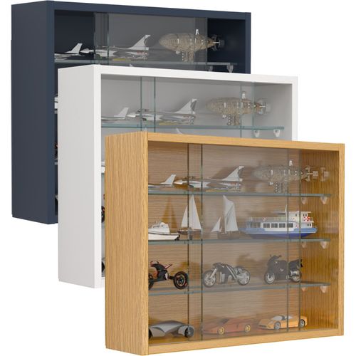 VCM Bois verre suspendu vitrine murale collectionneur vitrine Drivalo S Bois verre suspendu vitrine murale collectionneur vitrine Drivalo S