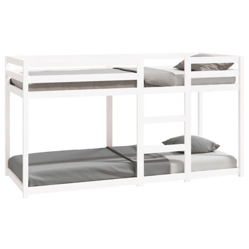 Vidaxl Lit Superposé Blanc 80x200 Cm Bois De Pin Massif
