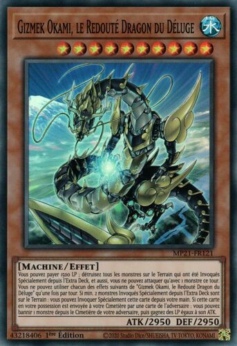Yu Gi Oh Mp21 Fr121 Gizmek Okami Le Redouté Dragon Du Déluge Super Rare