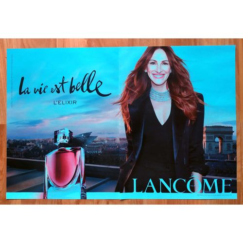 Publicité Papier - Parfum "La Vie Est Belle" Lancôme 2024, Julia Roberts Égérie