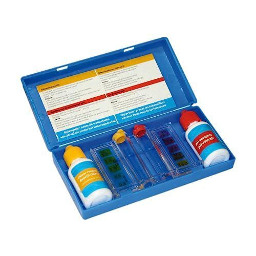Kit Entretien Piscine avec Testeurs pH et Chlore ¿ Analyse Facile de l¿Eau pour Spa, Piscine, Alcalinité, Dureté ¿ Haute Précision