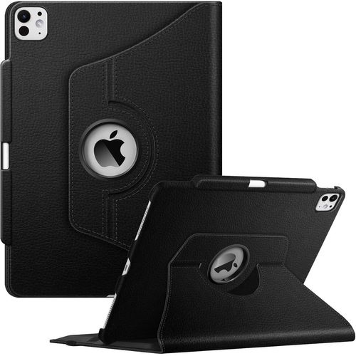 LORANKA-Coque pour iPad Pro 13 Pouces M5/M4 (2025/2024) - [Rangement de Stylet] Coque Rotative à 360° Étui Pivotant, Housse Veille/Réveil Automatique, Noir