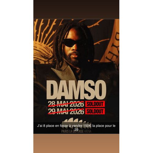 Place De Concert Damso - Paris La Defense Arena - 29/05/26