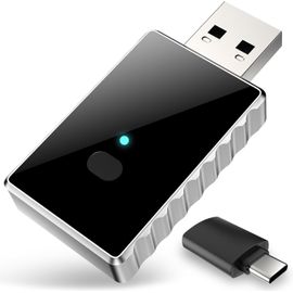 Adaptateur 2-En-1 Carplay Et Android Auto Sans Fil, Prend En Charge Wifi 6 (2,4 Ghz + 5 Ghz) Et Bluetooth 4,2 + 5,4, Mini Adaptateur Carplay Sans Fil Pour Ios 10+ Et Android 11+, Plug-And-Play.