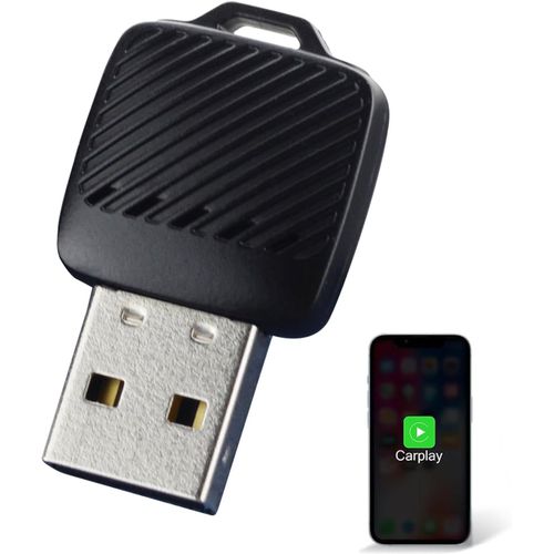 Aieloar Adaptateur Carplay Sans Fil Uk Pour Iphone, Adaptateur Sans Fil Carplay Avec Connexion Rapide - Taille Micro