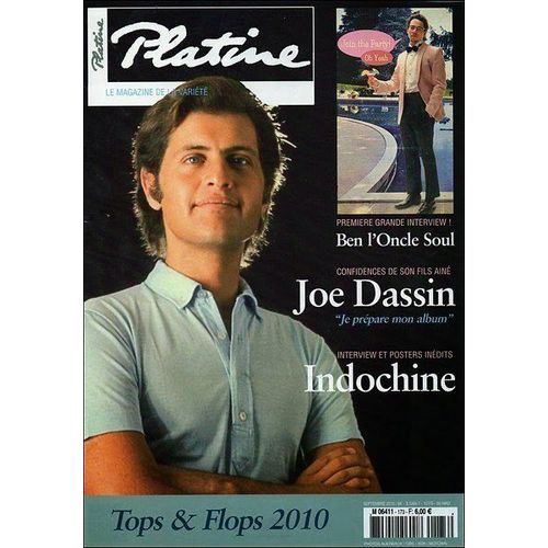 Platine 173 2010 Dassin/Indochine/Ben L Oncle Soul/Chimene Badi/Forbans/Marie Paule Belle/Frederic Doll/Palaprat/Sheila/Lenorman/C Jerome