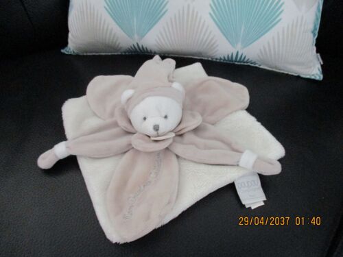 Doudou Plat Ours Mon Doudou Collection Beige/Crème/Écru/Gris Doudou Et Compagnie