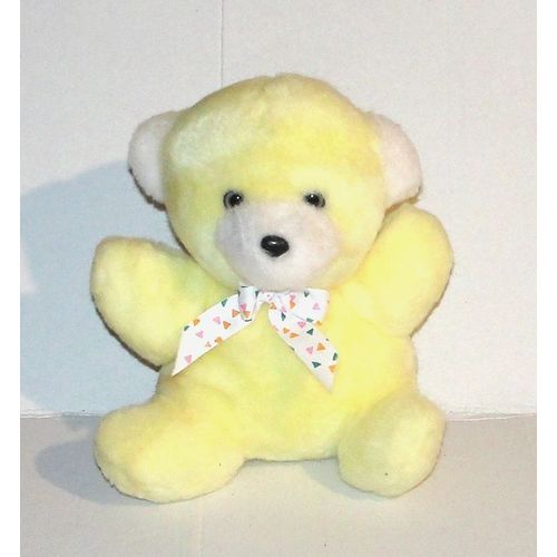 doudou ours jaune nounours peluche petit ourson 16 cm