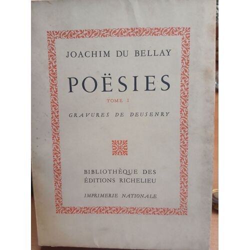 Joachim Du Bellay-Poesies Tome 1