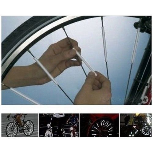 Pack 12 Batons Clips Réflecteurs Sur Rayons - Éclairage Passif Vélo, Moto, Mieux Que Le Catadioptre