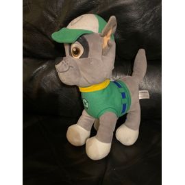 Peluche pat patrouille rocky  vert et gris nickelodeon 27cm