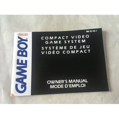 Mode D'emploi / Notice : Game Boy Gameboy ( Année 1990 ) À Collectionner