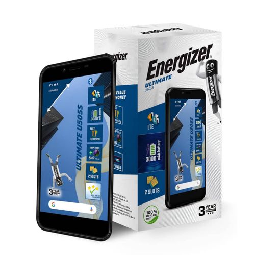 Energizer Ultimate U505S 64 Go - Double SIM - 3000 mAh de Batterie - Noir