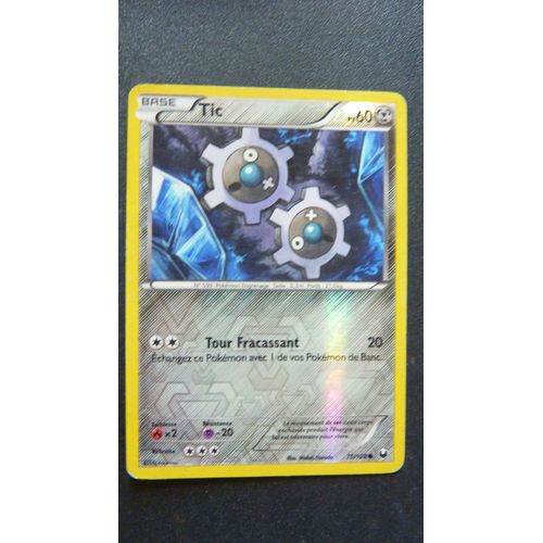 Carte Pokemon Française = Tic - 60 Pv - N° 75/108 - Série Noir Et Blanc Explorateurs Obscurs De 2012 - En Version Reverse Brillante