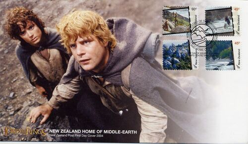 Le Seigneur Des Anneaux La Terre Du Milieu Frodon Merry Fdc Nouvelle Zélande Enveloppe Premier Jour