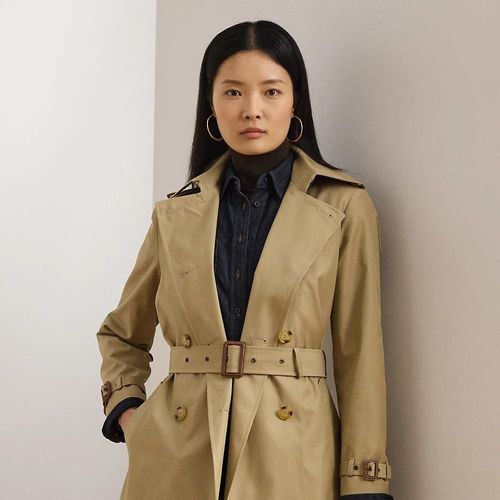 Trench-Coat Croisé En Coton Mélangé