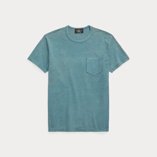 T-Shirt En Jersey Indigo À Poche