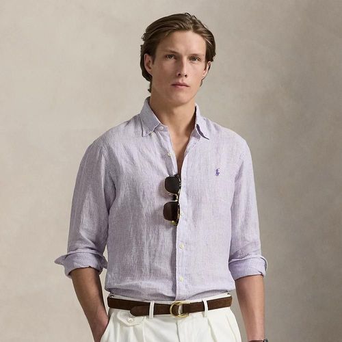 Chemise Rayée Custom Fit En Lin