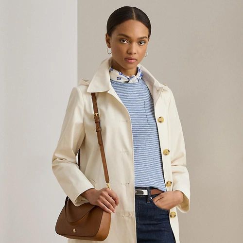 Trench Balmacaan À Capuche Coton Mélangé