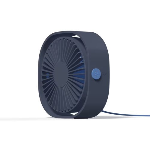 Ventilateur USB bleu, mini ventilateur, silencieux, portable, USB, 3 vitesses réglables, pour camping, bureau, sport, voyage, alimenté par USB-Ouragan X