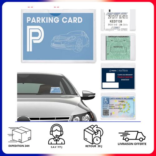 Porte-Carte Mobilité Inclusion Handicapé Stationnement Vignette Etui Autocollant