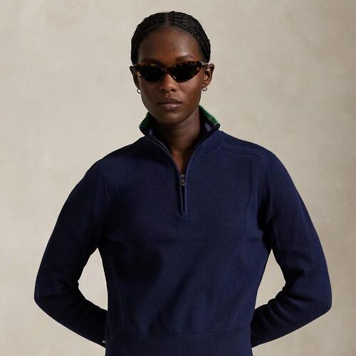 Pull Demi-Zippé À Finitions Rayées