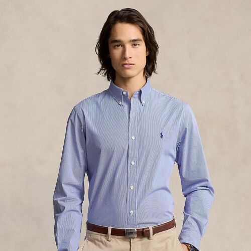 Chemise Rayée Cintrée Popeline Stretch