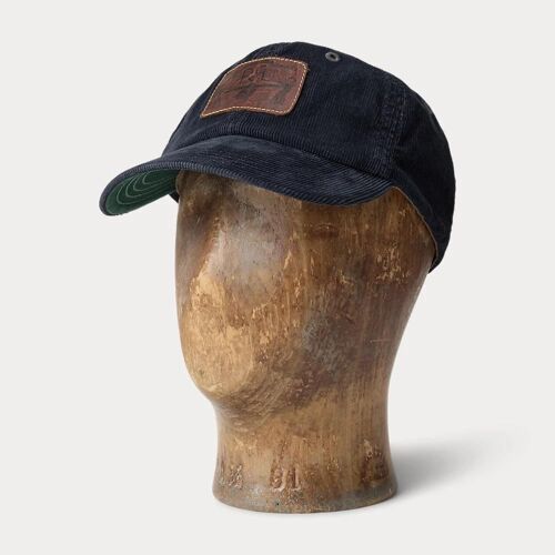 Casquette En Velours Côtelé À Patch Cuir