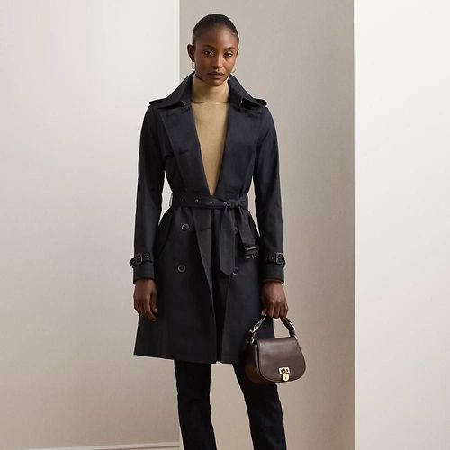 Trench-Coat Croisé En Coton Mélangé