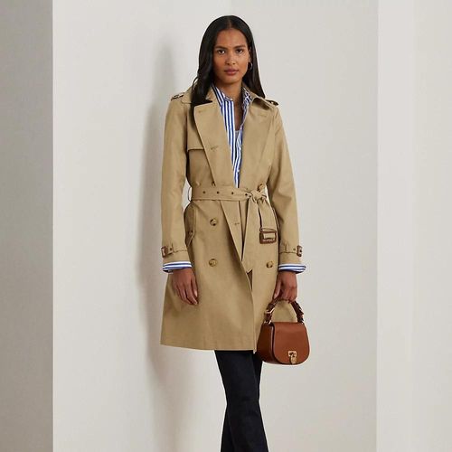 Trench-Coat Croisé En Coton Mélangé