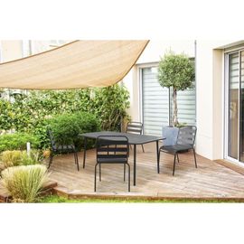 Table De Jardin Métal Gris 150 X 90 X 71 Cm