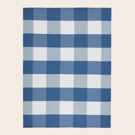 Plaid En Coton Bleu 100x140 Cm
