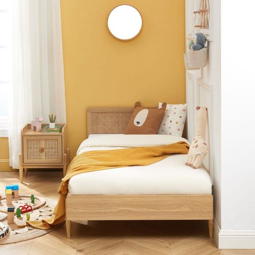 Lit Enfant Simple En Bois 90x190cm - Bois Clair