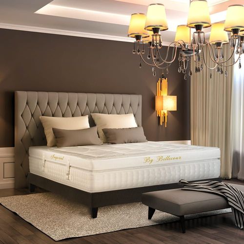 Ensemble 160x200 cm Matelas + Sommier Bois