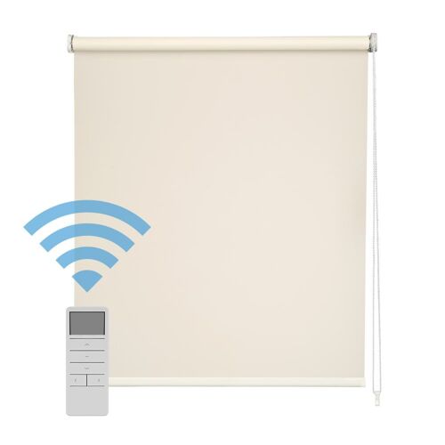 Store Enrouleur Motorisé Translucide Beige 105 X 250 Cm