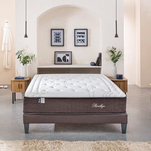 Ensemble Matelas Ressorts + Sommier Bois 90x200 cm