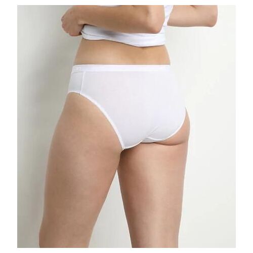 Dim Lot De 2 Slips Midi Blancs Femme Coton Plus Bio