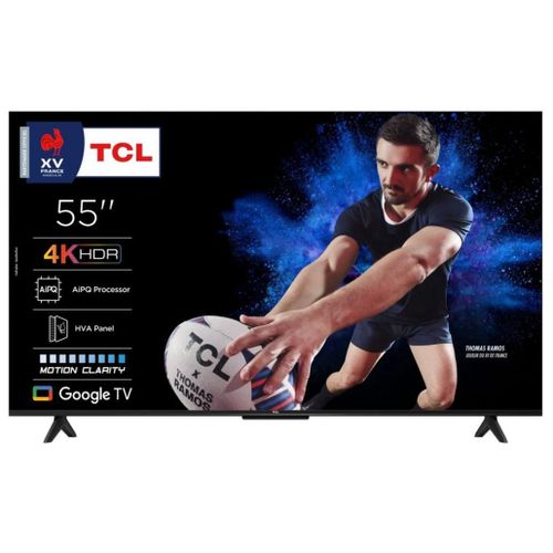 TV HDR Tcl 55P69K 140 cm 4K UHD 2025 Aluminium brossé