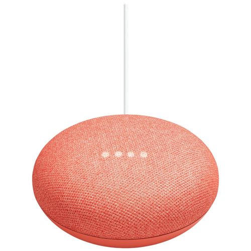 Google Home Mini - Assistant vocal enceinte intelligente sans fil - Rouge corail