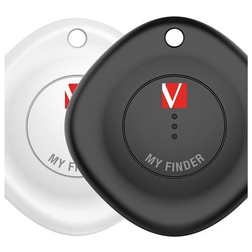 Verbatim My Finder - Balise Bluetooth Anti-Perte Pour Téléphone Portable, Tablette - Noir, Blanc (Pack De 2)