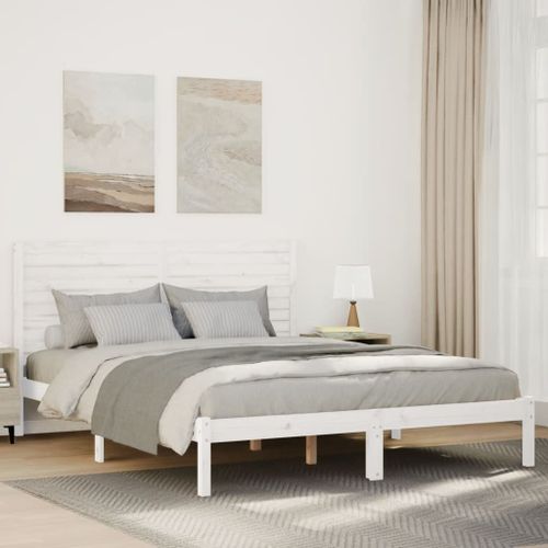 Vidaxl Cadre De Lit Extra Long Sans Matelas 160x210 Cm Bois Massif