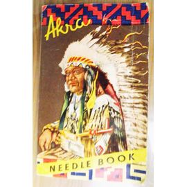 Livre D'Aiguilles Akra Complet, Fabriqué En Tchécoslovaquie Dans Les Années 1940 - Thème Du Chef Indien.