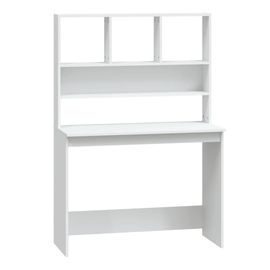 Vidaxl Bureau Avec Étagères Blanc 102x45x148 Cm Bois D'ingénierie