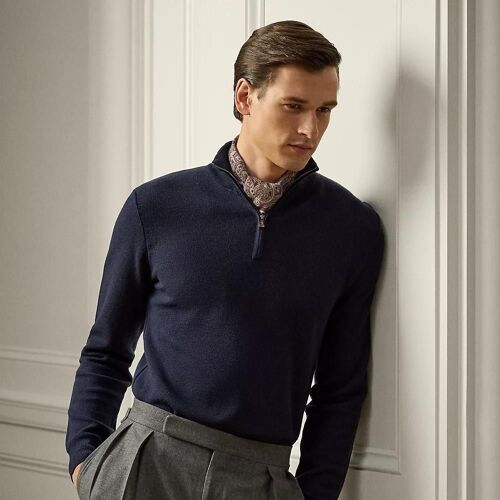 Pull Demi-Zippé En Laine Piquée